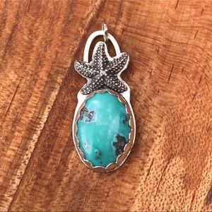 ❌SOLD❌Starfish Turquoise Sterling Silver Pendant